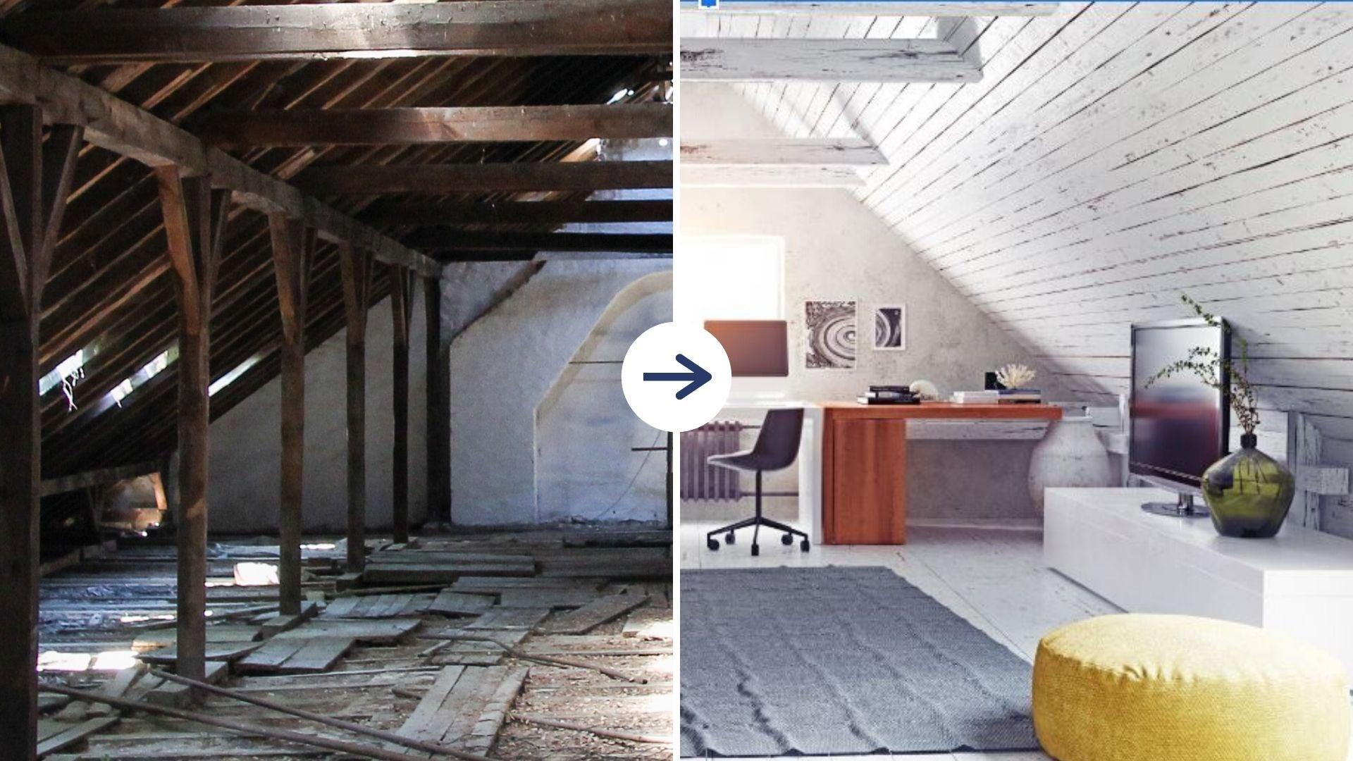 Attic Into The Best Home Office Ever