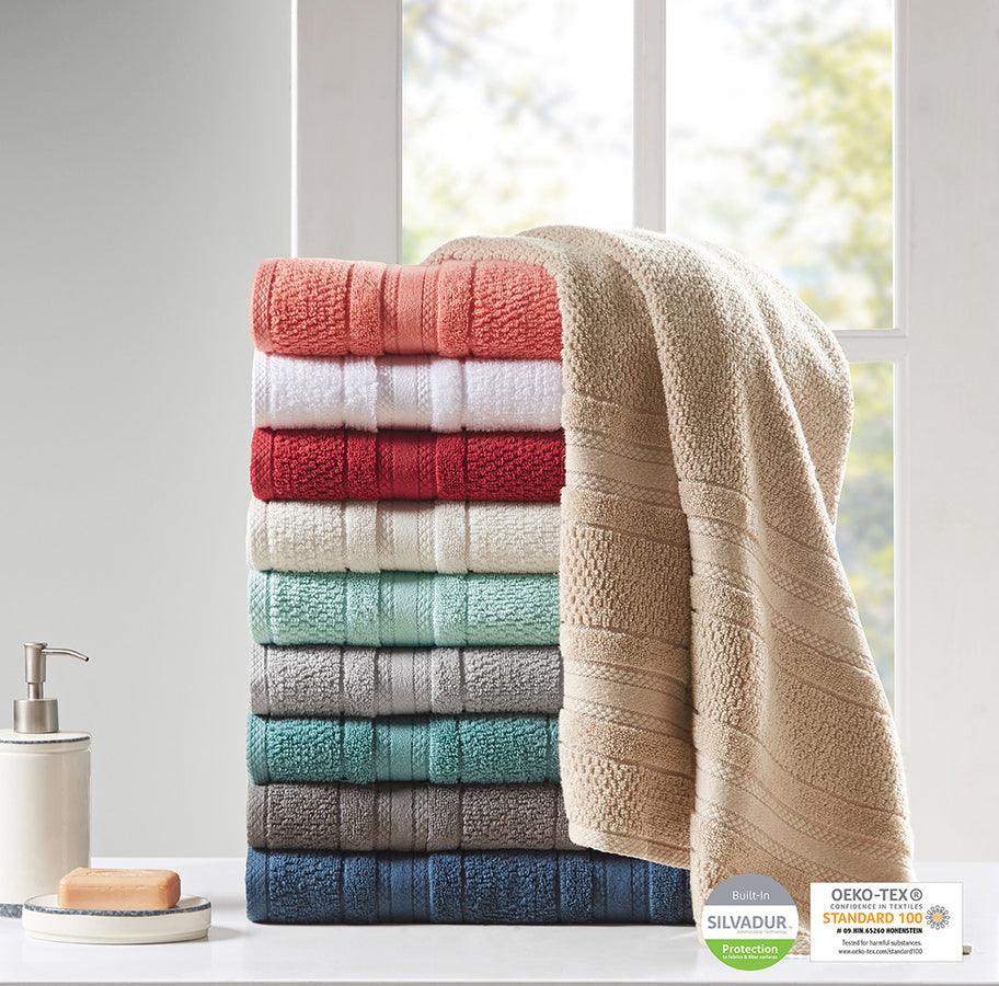 Olliix.com Bath Towels - Adrien Super Soft 6 Piece Cotton Towel Set Teal