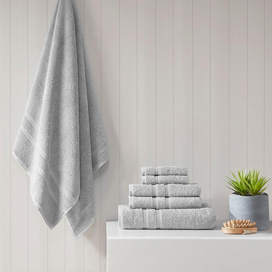 American Soft Linen 4 Piece 100% Turkish Cotton Hand Towel Set - Dark Gray