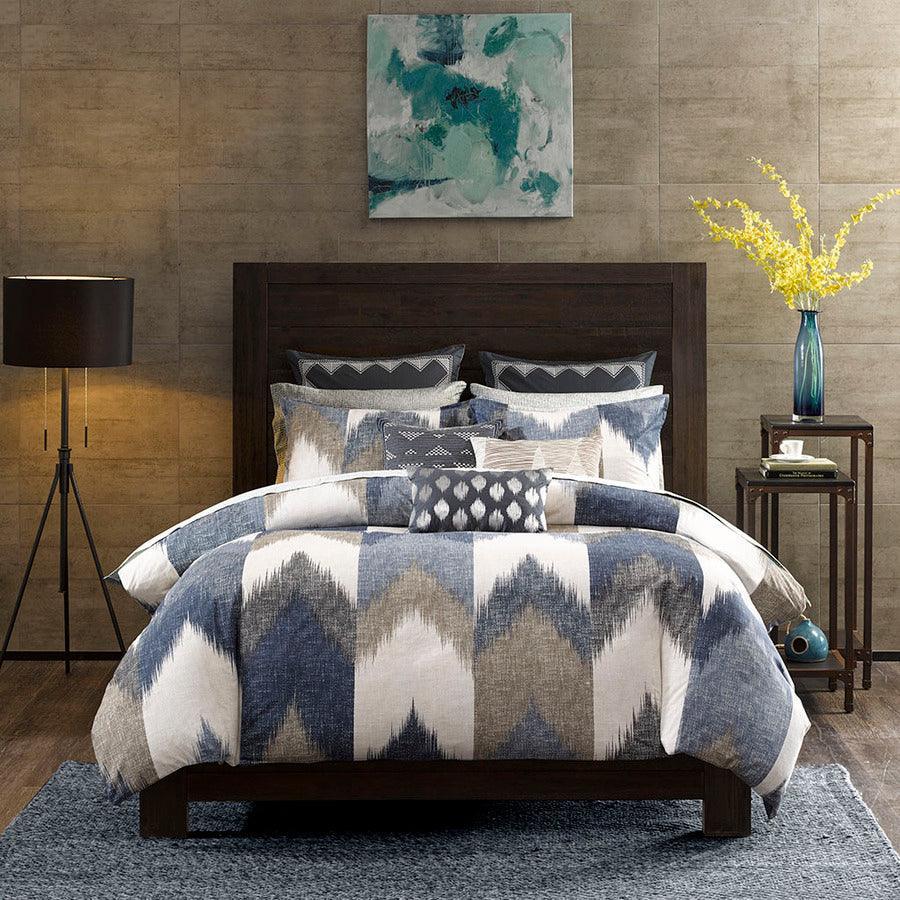 Olliix.com Duvet & Duvet Sets - Alpine King/California King Cotton Duvet Cover Mini Set Navy