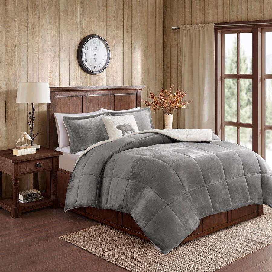 Sherpa fleece comforter set on sale