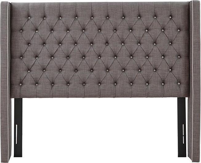 Olliix.com Headboards - Amelia Transitional Upholstery Headboard 68.5 W x 8.5 D x (55~62") H Dark Gray