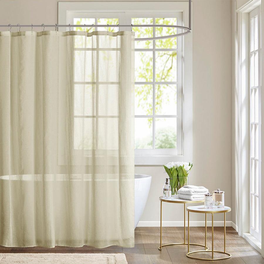 Olliix.com Shower Curtains - Anna Sheer Shower Curtain Linen