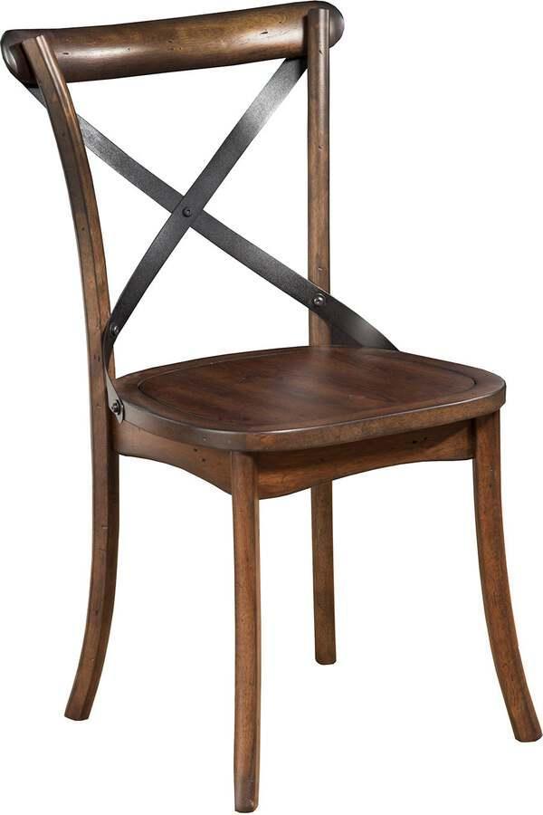 Alpine Furniture Dining Chairs - Arendal Set of 2 Side Chairs, Burnished Dark Oak