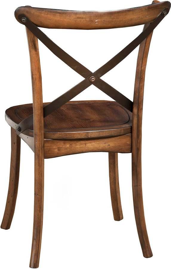 Alpine Furniture Dining Chairs - Arendal Set of 2 Side Chairs, Burnished Dark Oak
