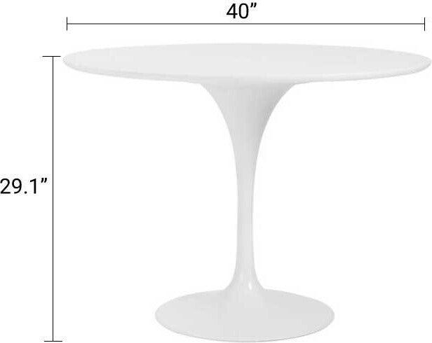 Euro Style Dining Tables - Astrid 40" Round Dining Table White