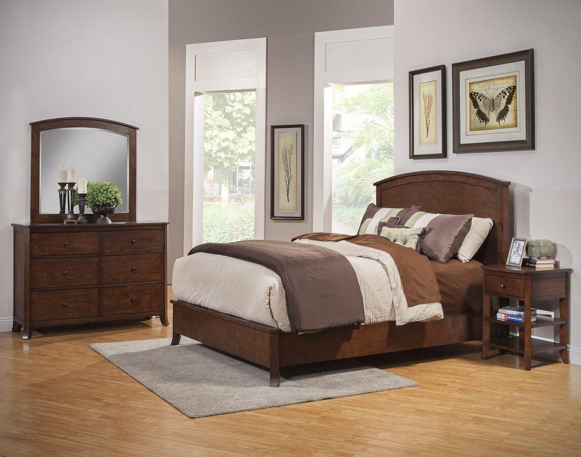 Alpine Furniture Beds - Baker Standard King Panel Bed Mahogany