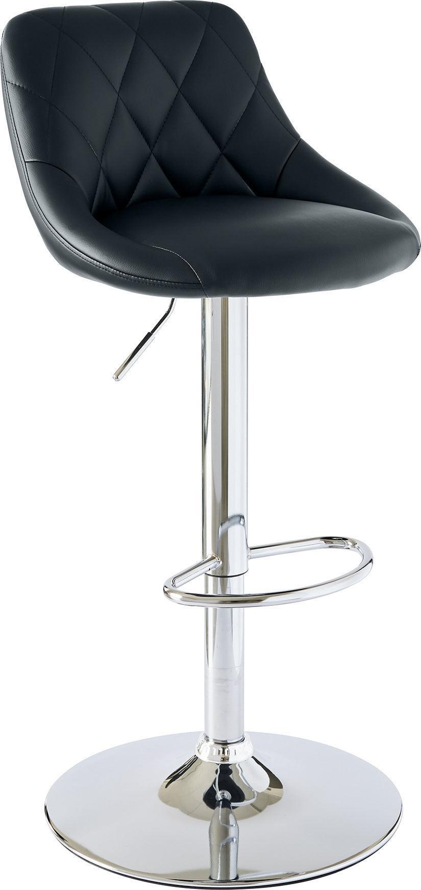 Elements Barstools - Baltimore Adjustable Swivel Bar Stool Set Black (Set of 2)