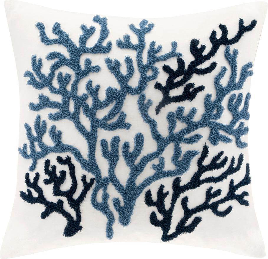 Shop Beach Coastal House Decorative Pillow 18x18 Blue, Pillows