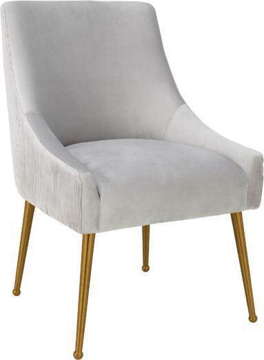 Tov Furniture Dining Chairs - Beatrix Velvet Dining Chair Ligh Gray