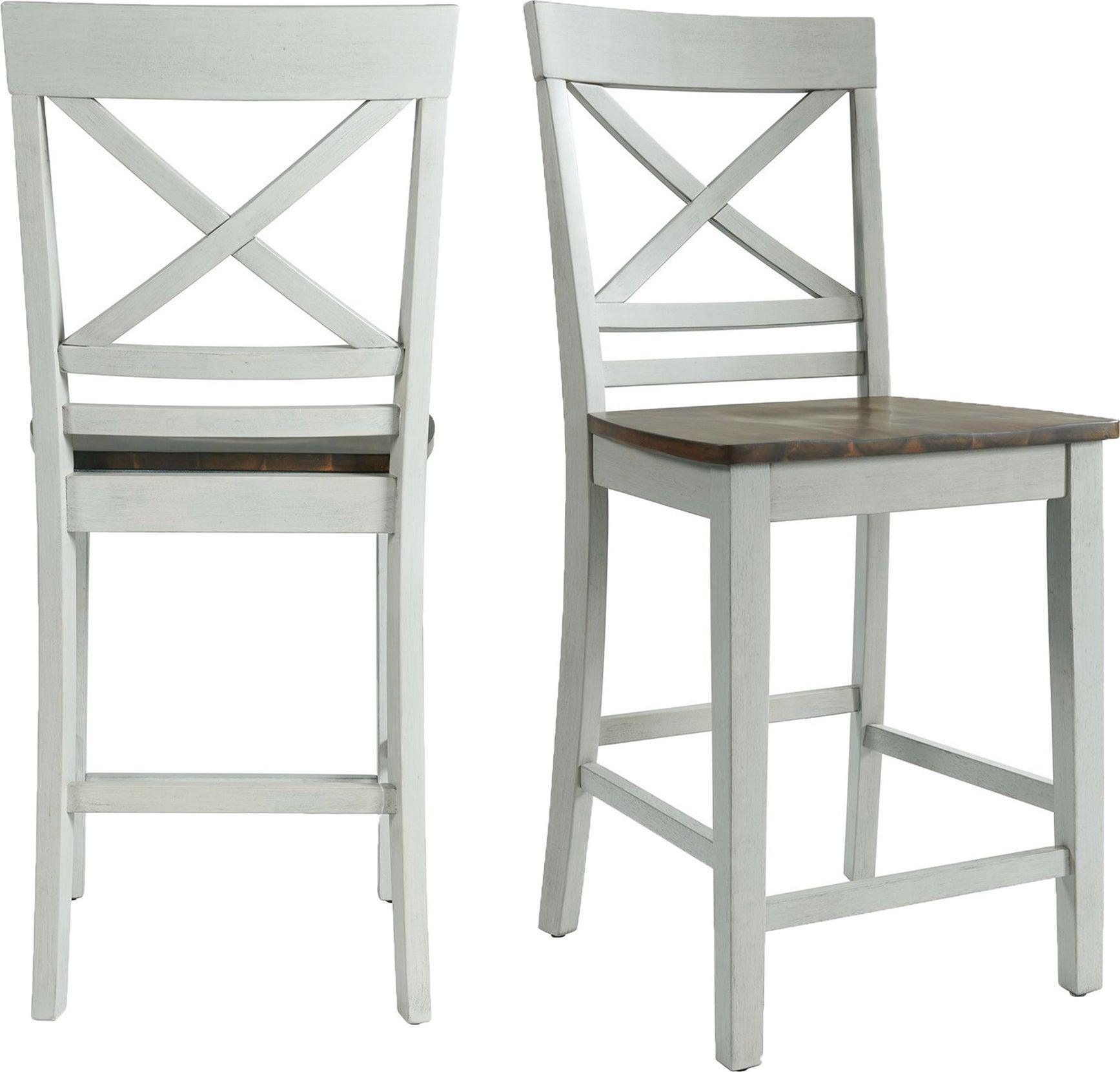Elements Barstools - Bedford Counter Height Side Chair Set in Natural