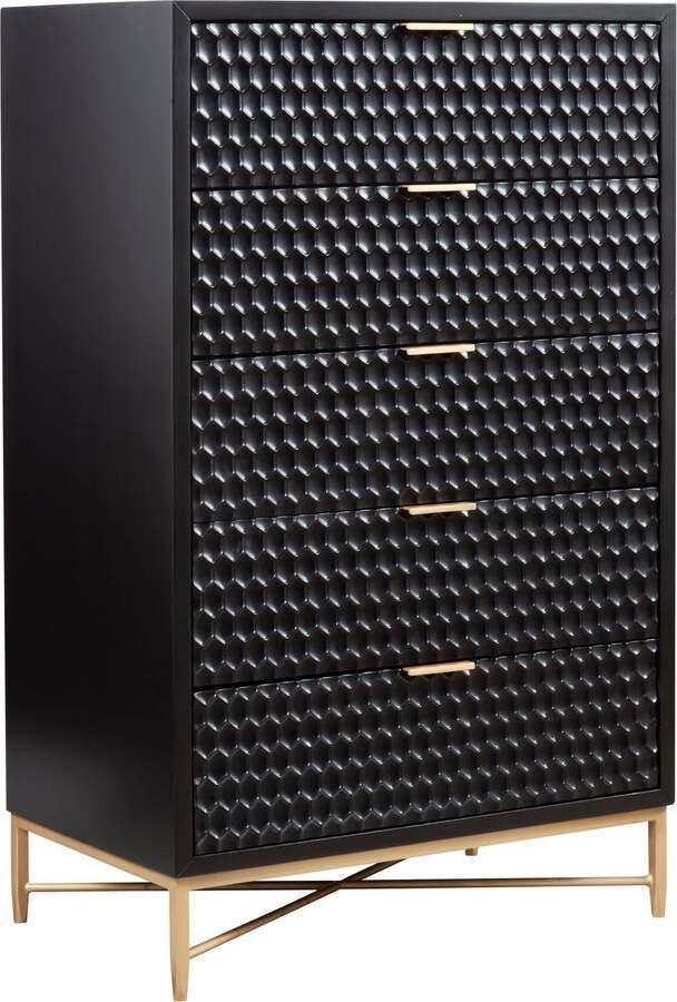 Alpine Furniture Chest of Drawers - Black Pearl Chest