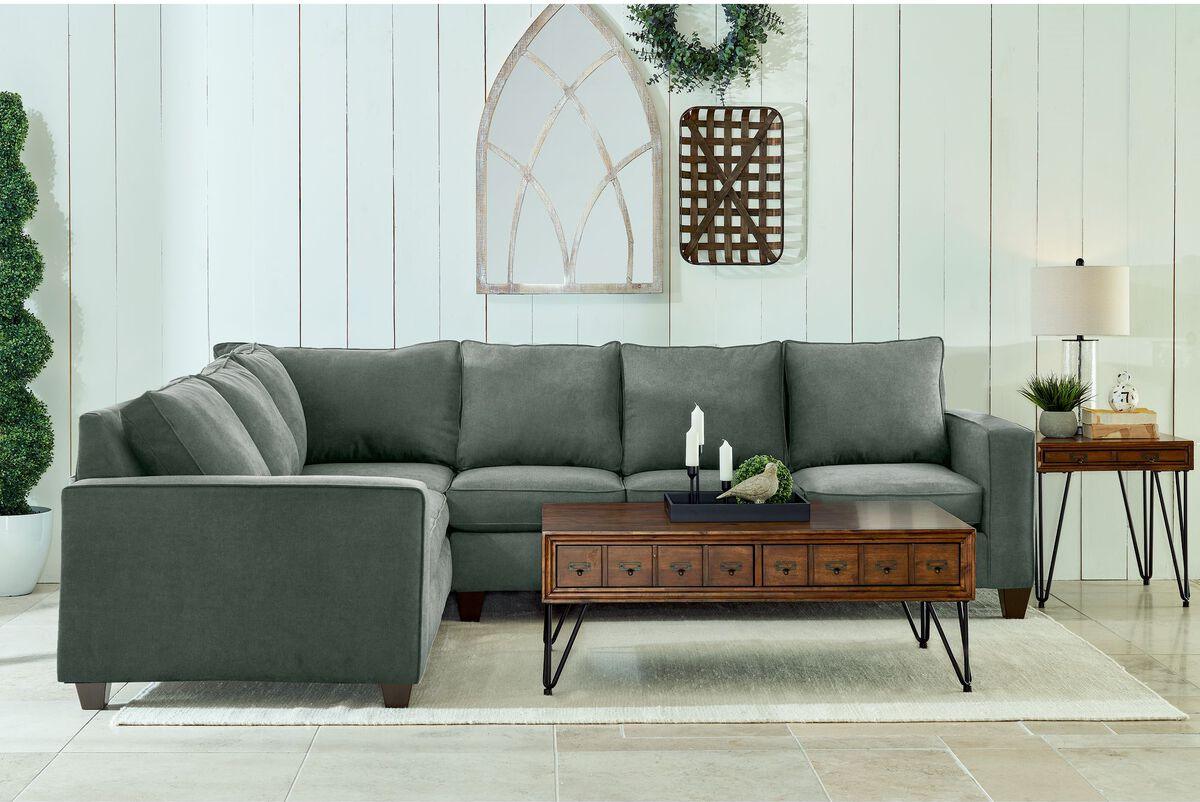 Elements Sectional Sofas - Boha Sectional Set in Jessie Charcoal Charcoal