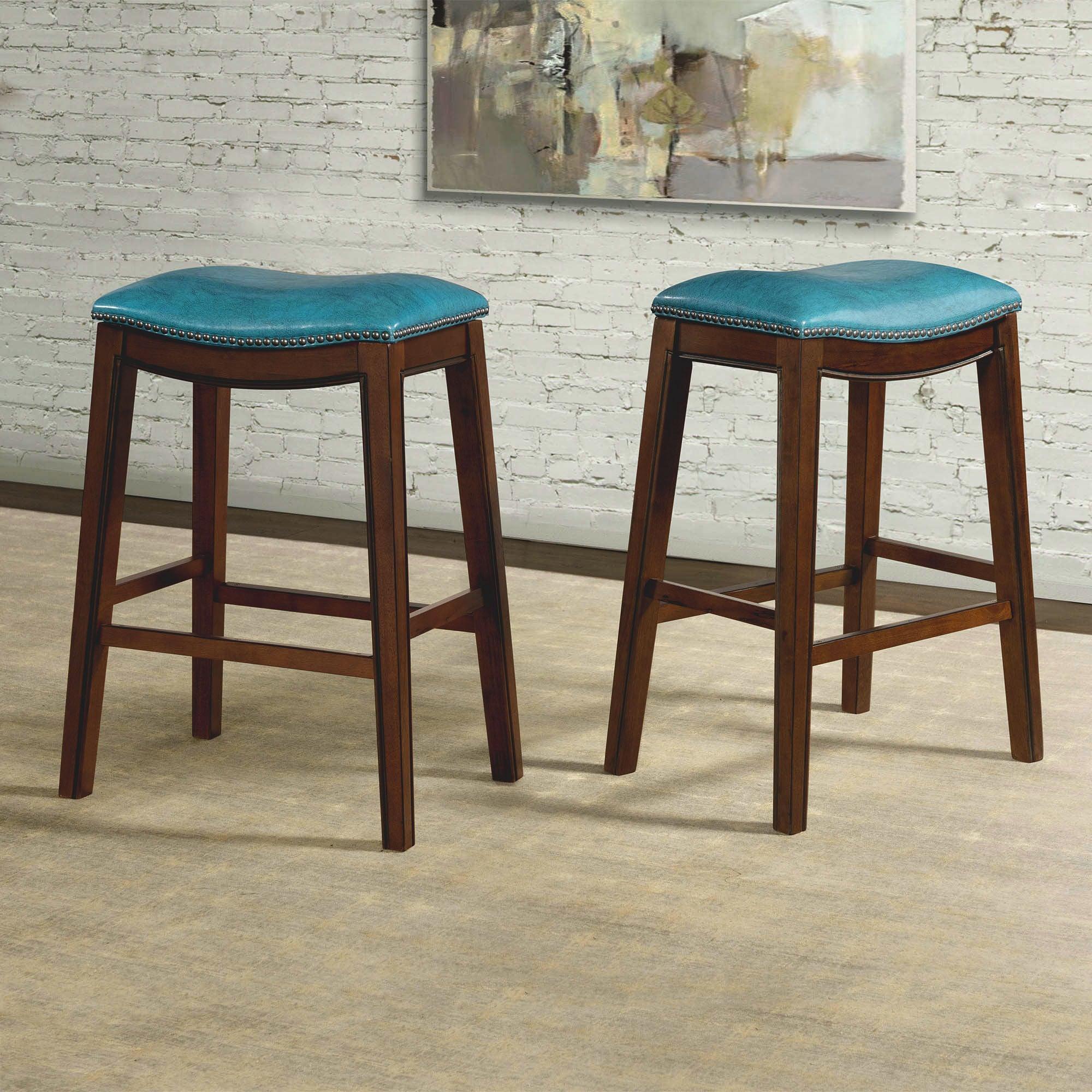 Elements Barstools - Bowen 30" Backless Bar Stool in Blue