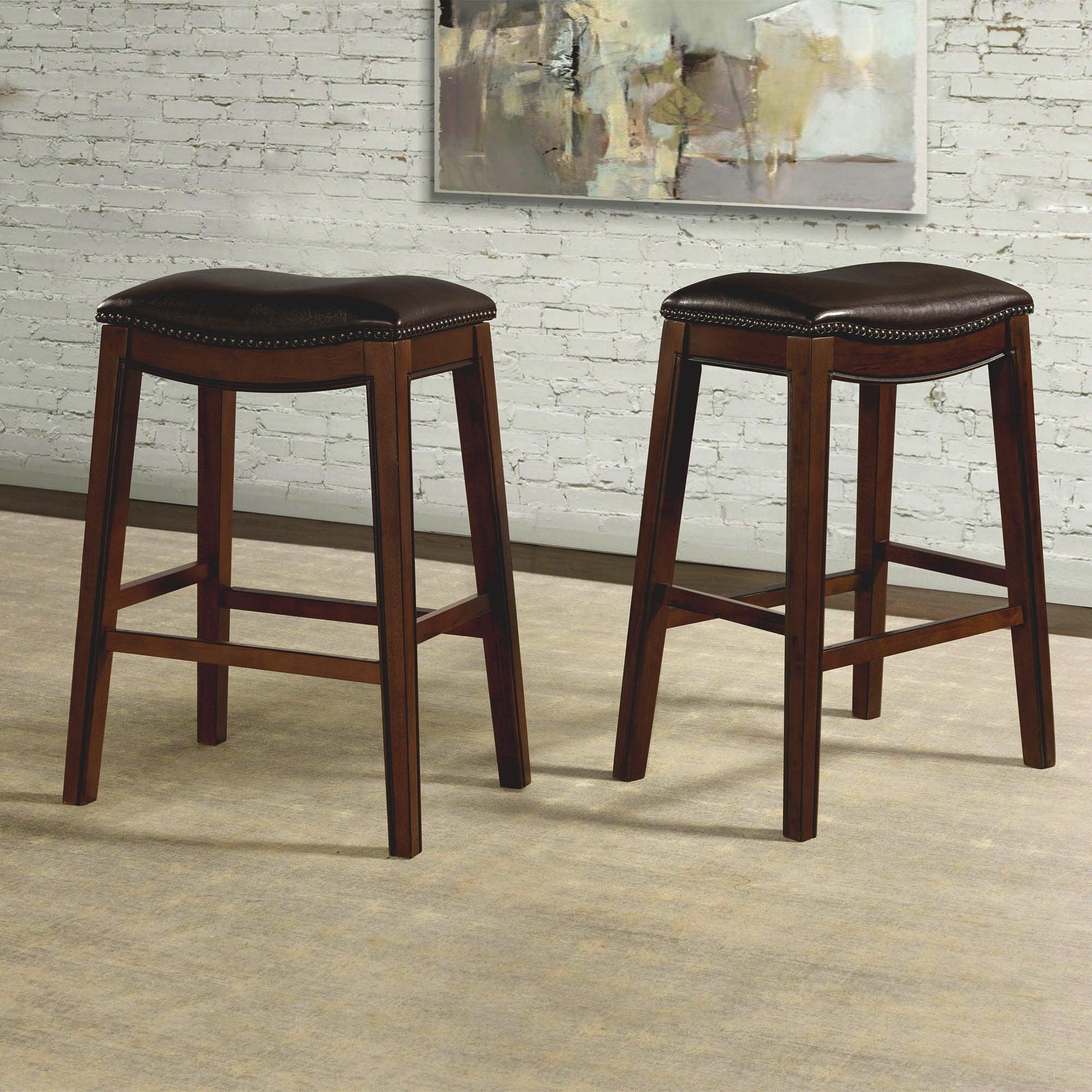 Elements Barstools - Bowen 30" Backless Bar Stool in Brown