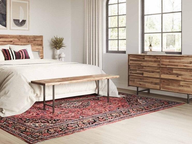 Tov Furniture Dressers - Bushwick 6 Drawer Dresser Natural & Brass