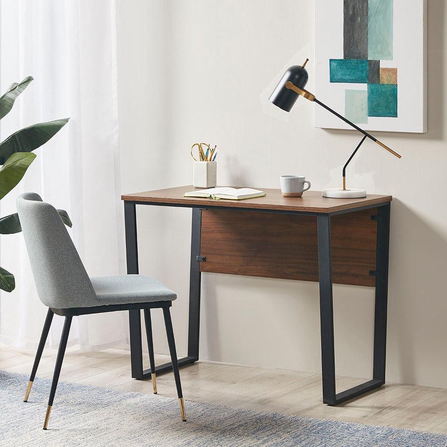 Olliix.com Desks - Carlyle 38" Computer Desk With Metal Legs Dark Coffee