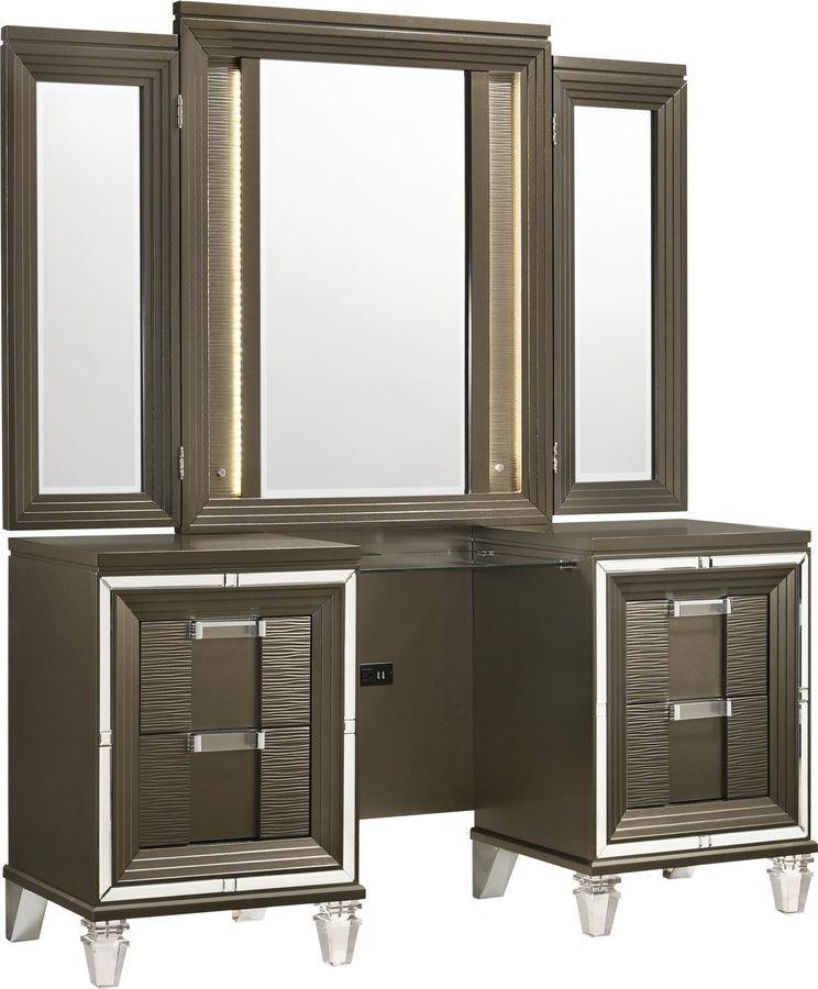 Elements Bedroom Vanity - Charlotte 3PC Vanity Set in Copper Copper