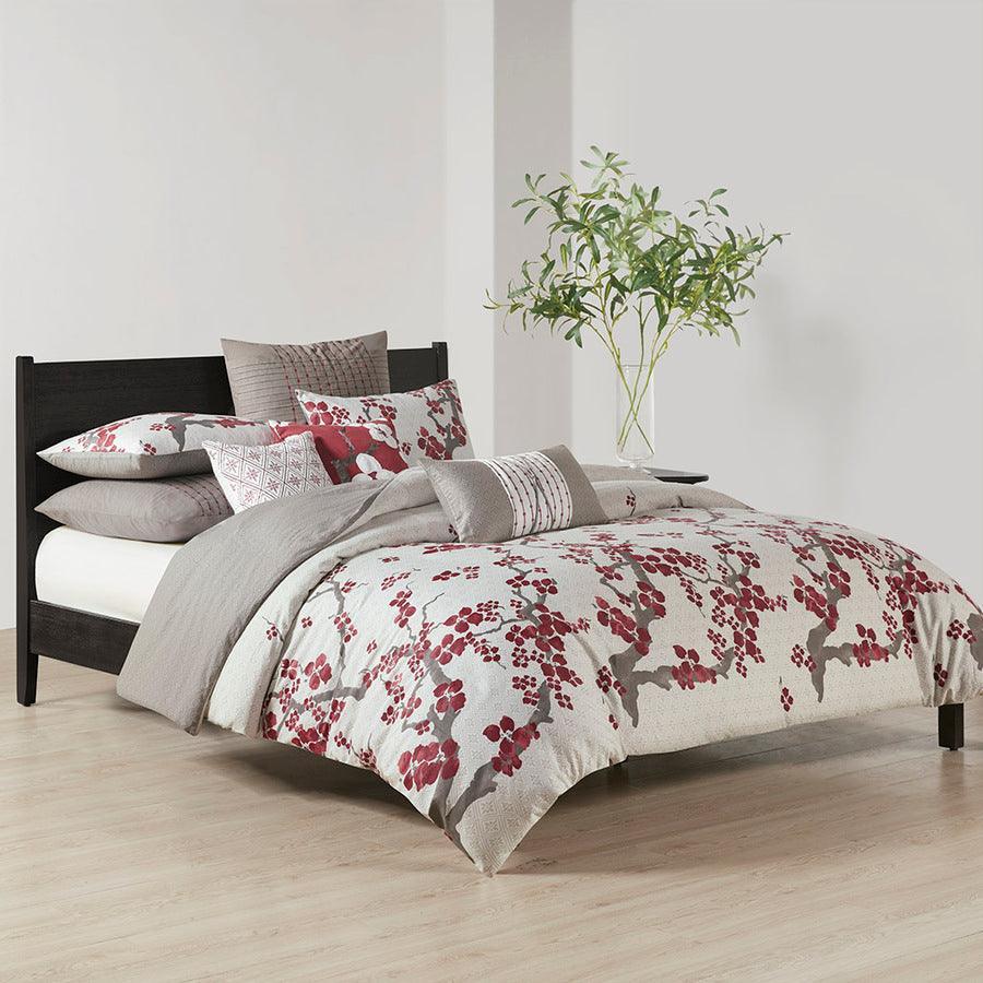 Olliix.com Pillowcases & Shams - Cherry Blossom Euro Sham Gray
