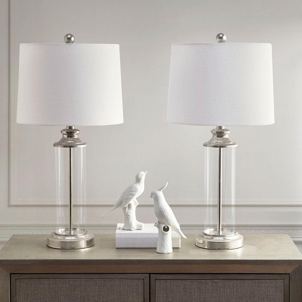 Olliix.com Table Lamps - Clarity Table Lamp Silver (Set of 2)