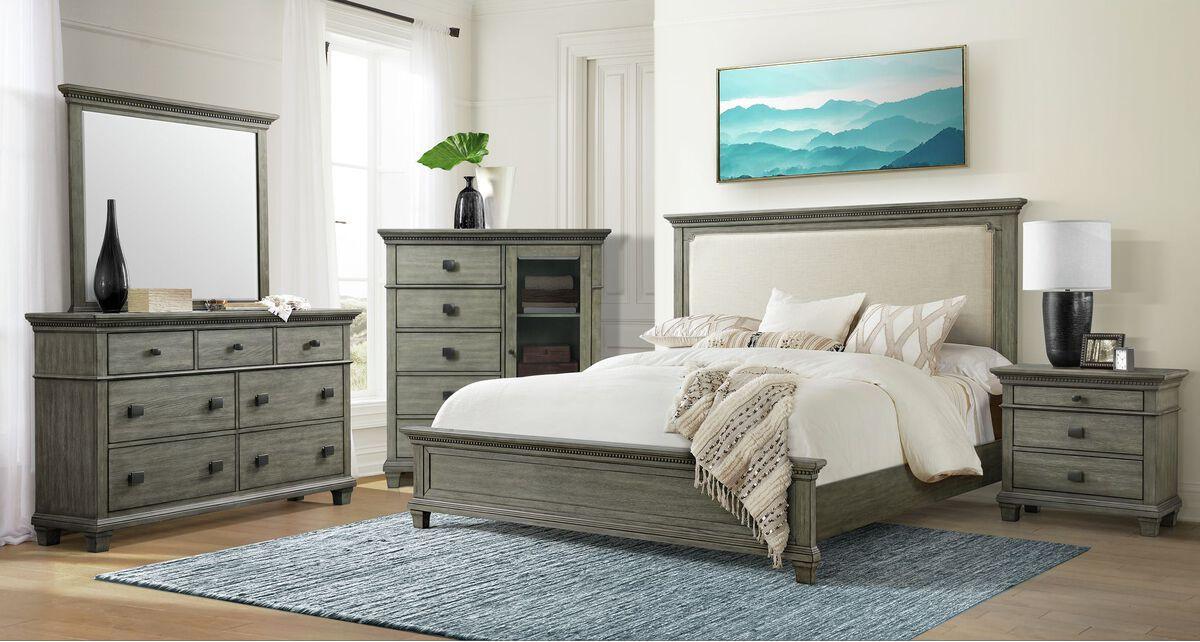 Elements Chest of Drawers - Clovis 5-Drawer Gentlemen's Chest in Grey