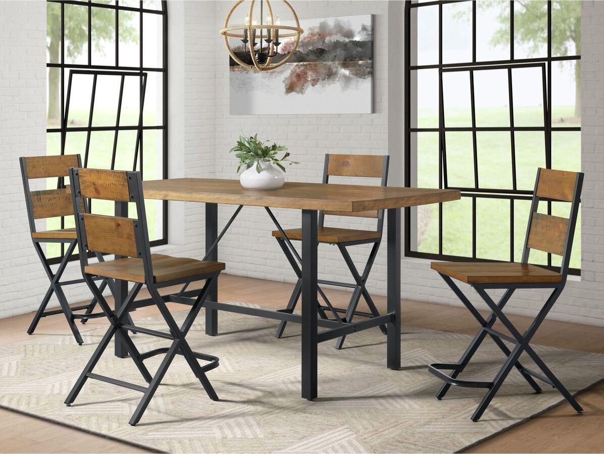 Elements Bar Tables - Colt Rectangular Counter Table in Brown