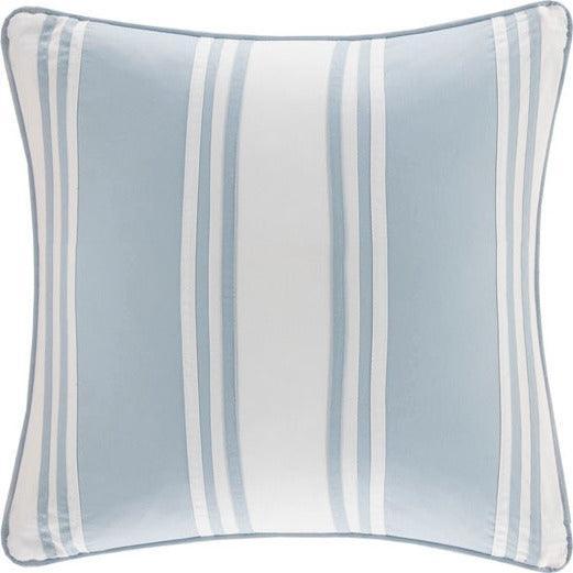 Olliix.com Pillows - Crystal Coastal Beach Pieced Square Pillow 18x18" White