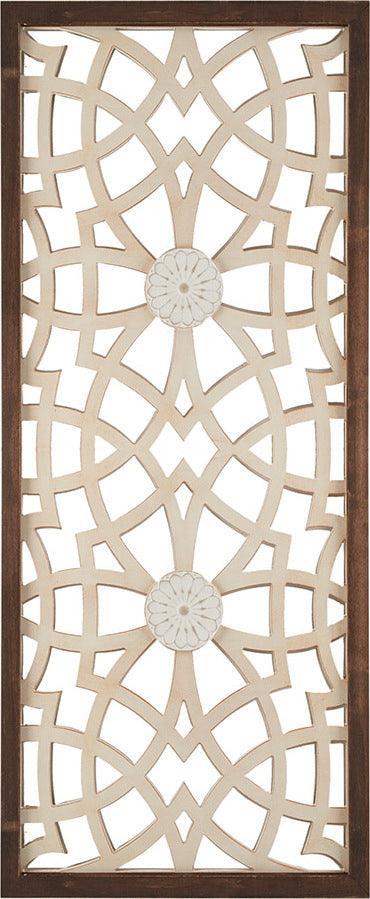 Olliix.com Wall Art - Damask Wood Panel Carved Wall Panel Wood