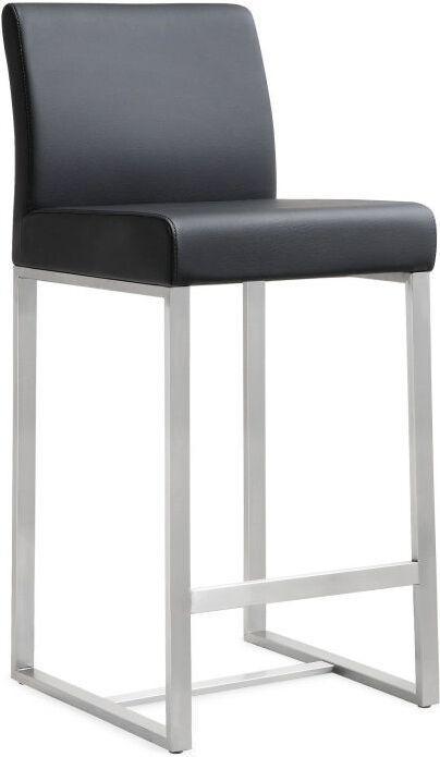 Tov Furniture Barstools - Denmark Black Stainless Steel Counter Stool (Set of 2)