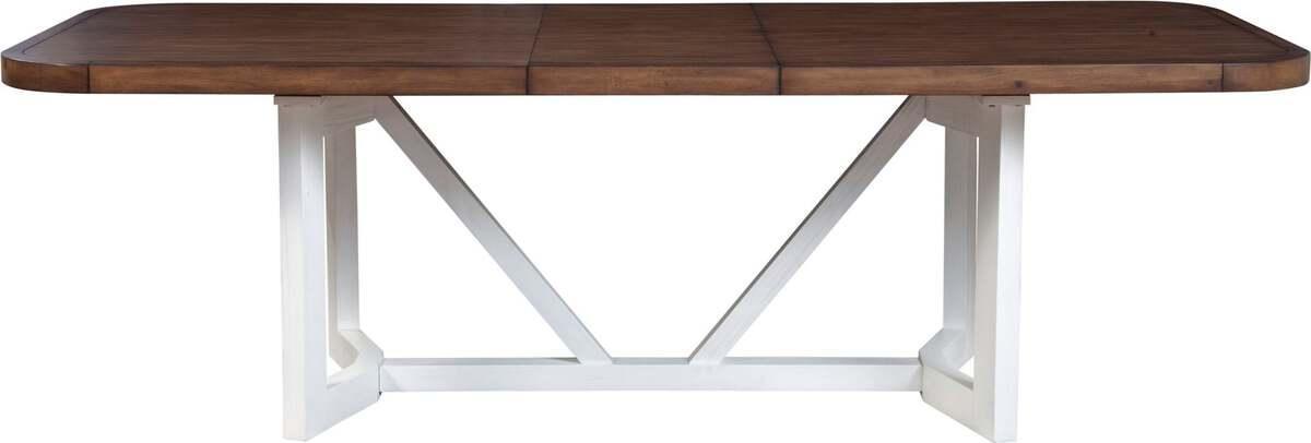 Alpine Furniture Dining Tables - Donham Two Tone Dining Table White & Brown