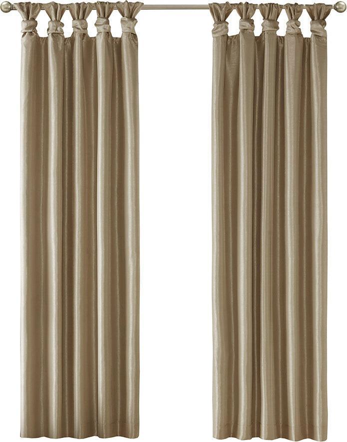 Olliix.com Curtains - Emilia Twist Tab 84" Window Curtain Collection Bronze