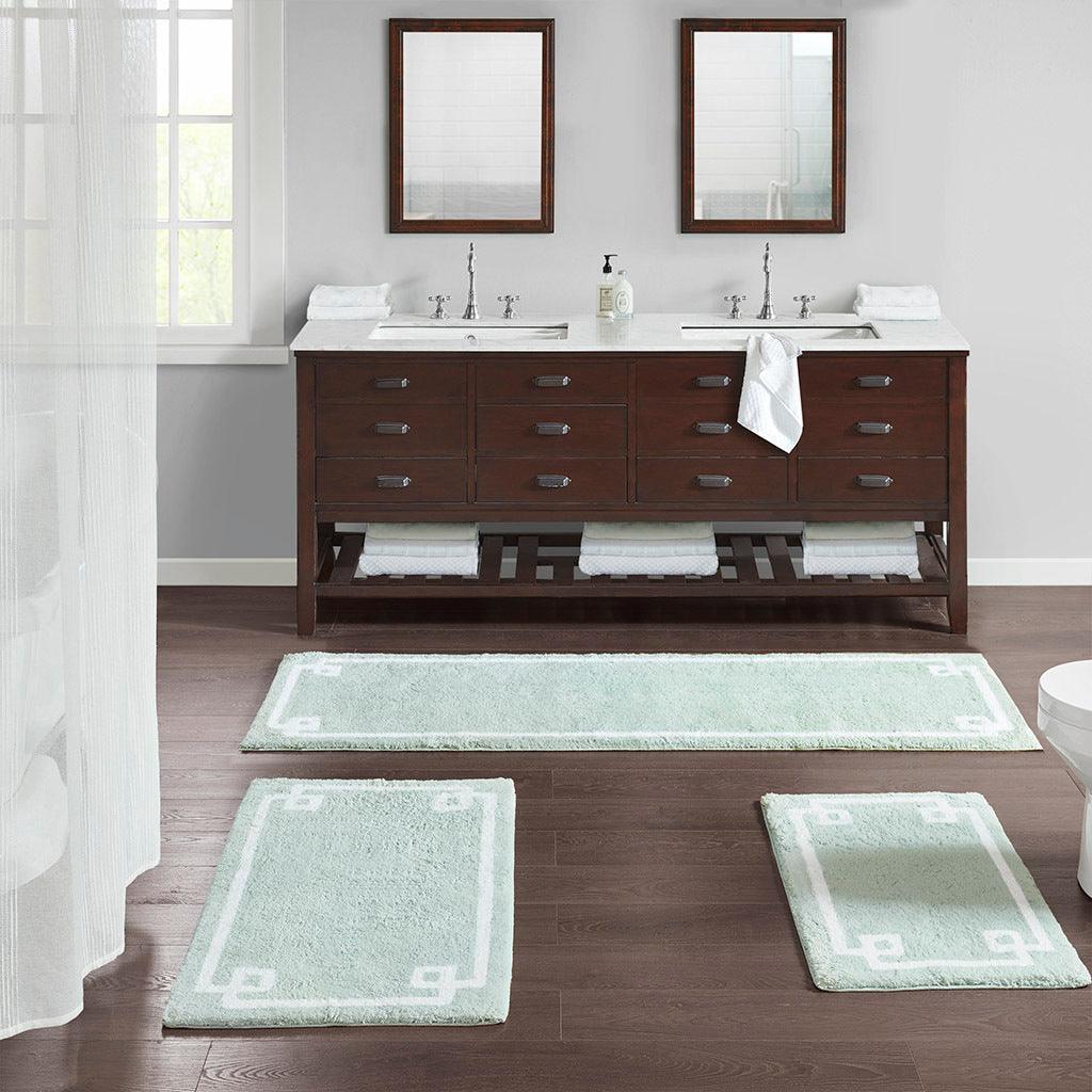 Upgraded White Bathroom Rugs - Refresh Your Bathroom with Color G