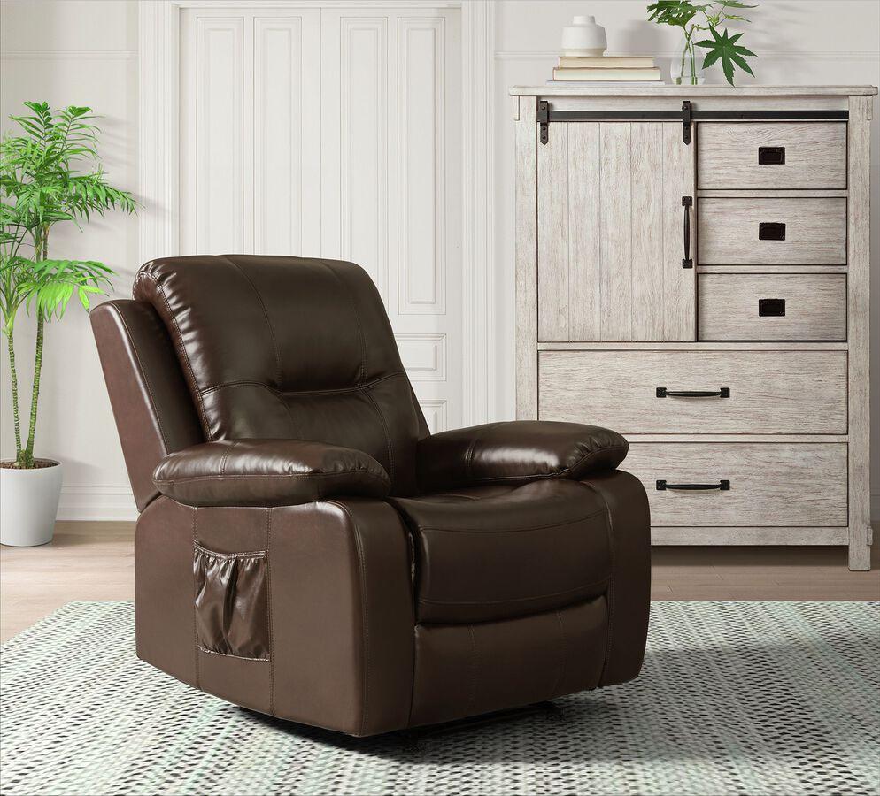 Elements Recliners - Evan Power Motion Recliner in Brown Brown