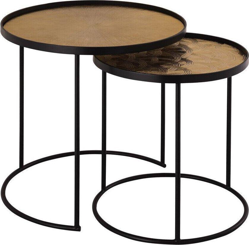 Tov Furniture Living Room Sets - Eve Nesting Side Tables Gold