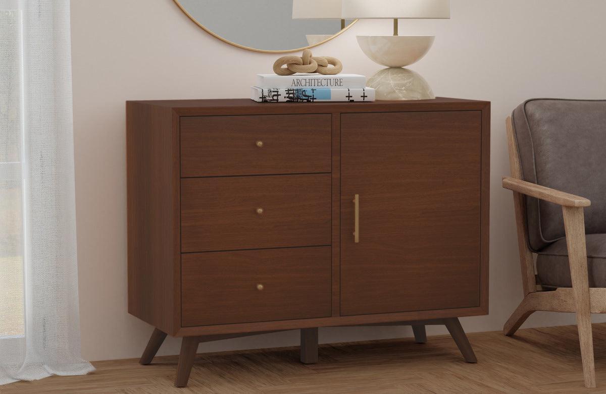 Alpine Furniture Buffets & Cabinets - Flynn Accent Cabinet, Walnut