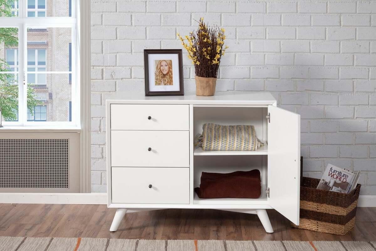 Alpine Furniture Cabinets & Wardrobes - Flynn Accent Cabinet, White