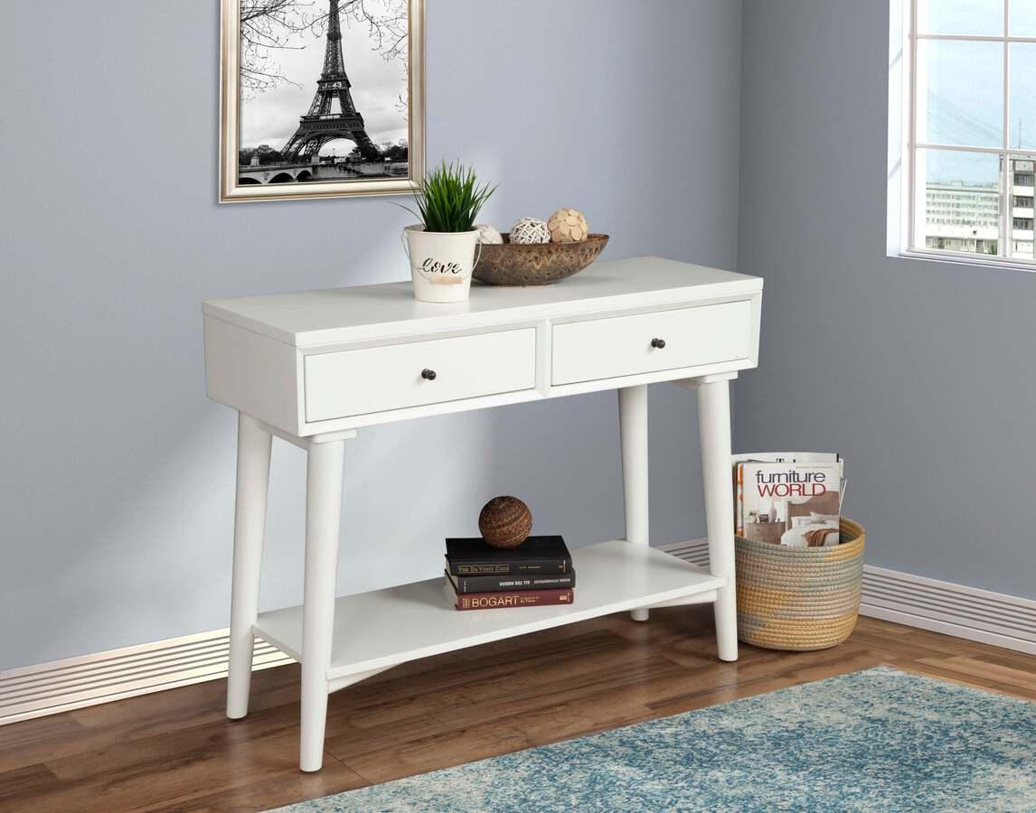 Alpine Furniture Consoles - Flynn Console Table White