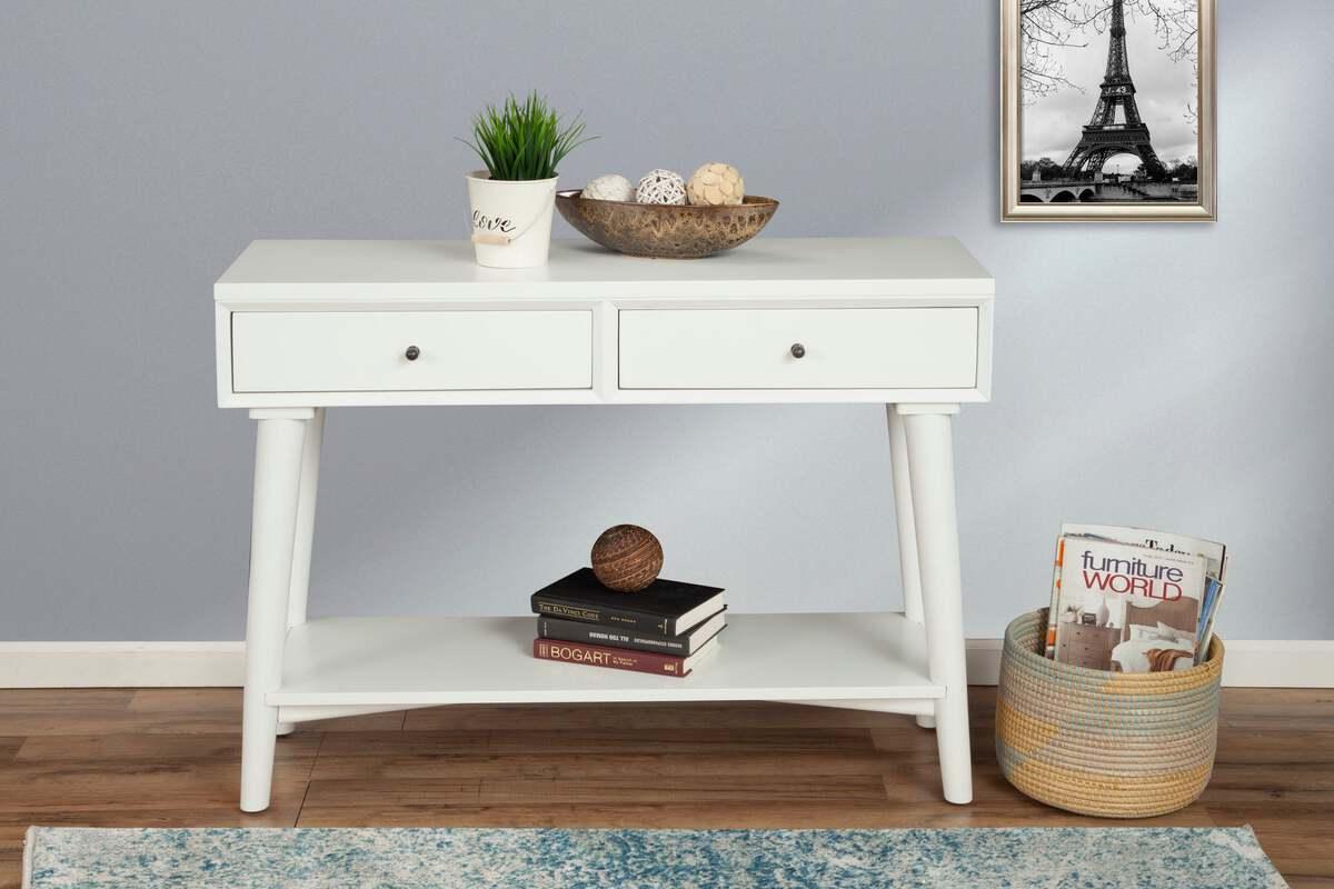 Alpine Furniture Consoles - Flynn Console Table White