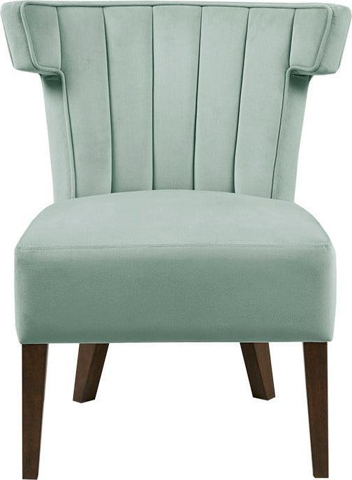 Olliix.com Accent Chairs - Grafton Upholstered Armless Accent Lounge Chair Blue