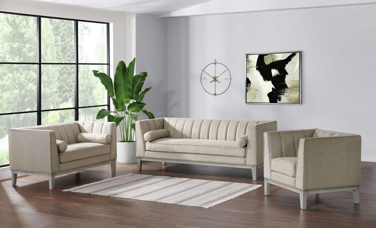 Elements Living Room Sets - Hayworth 3 Piece Sofa Set in Fawn