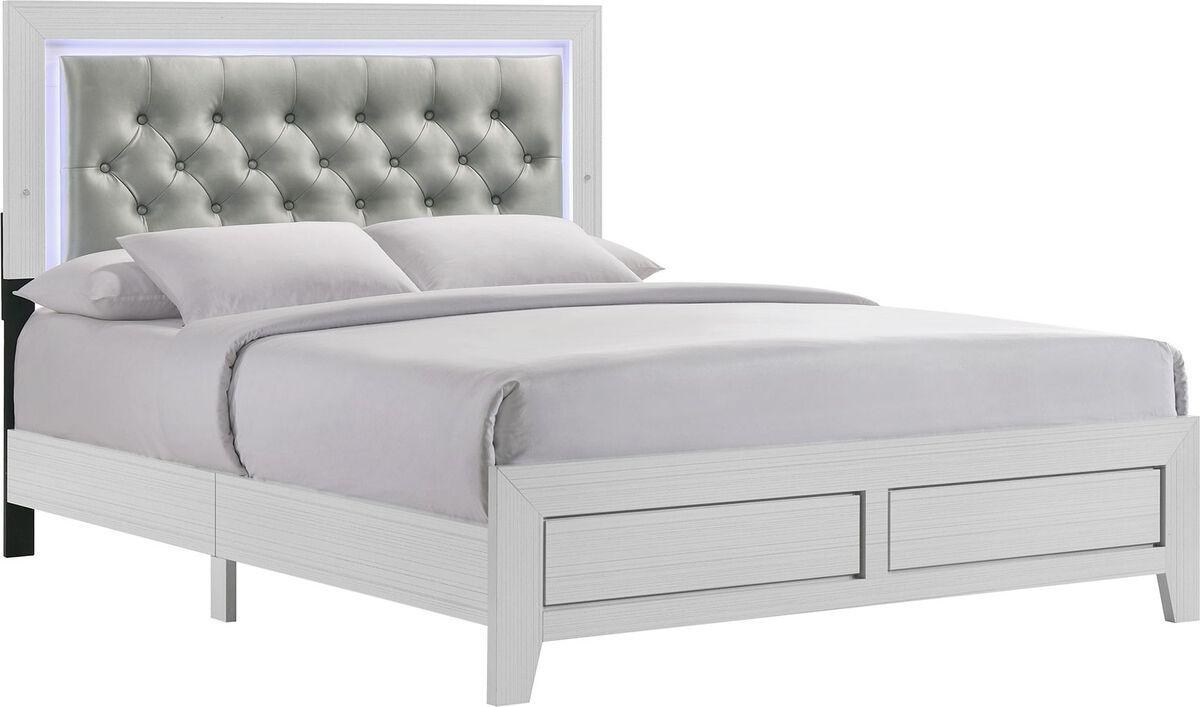Elements Bedroom Sets - Icon Queen Panel 3 Piece Bedroom Set in White