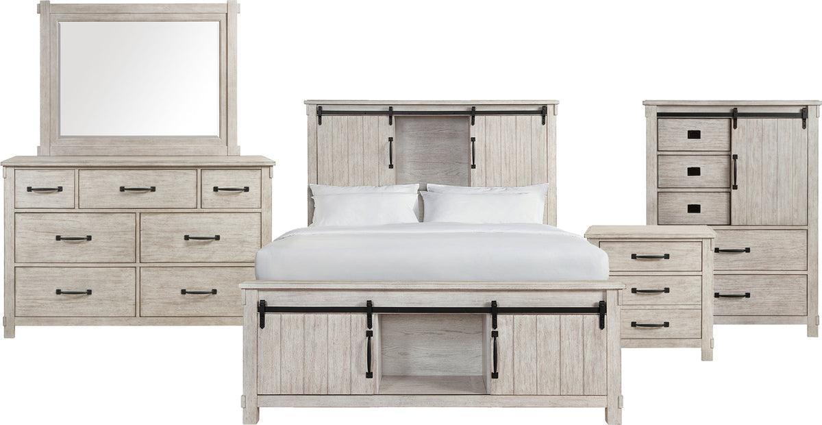 Elements Bedroom Sets - Jack King Platform Storage 5PC Bedroom Set White