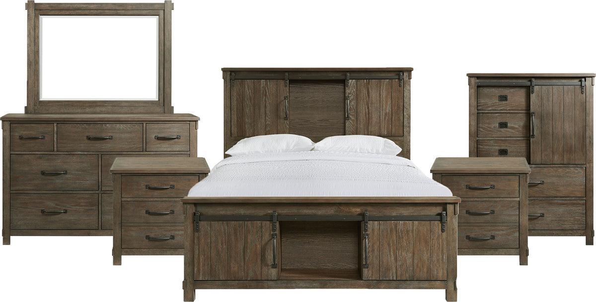 Elements Bedroom Sets - Jack King Platform Storage 6PC Bedroom Set