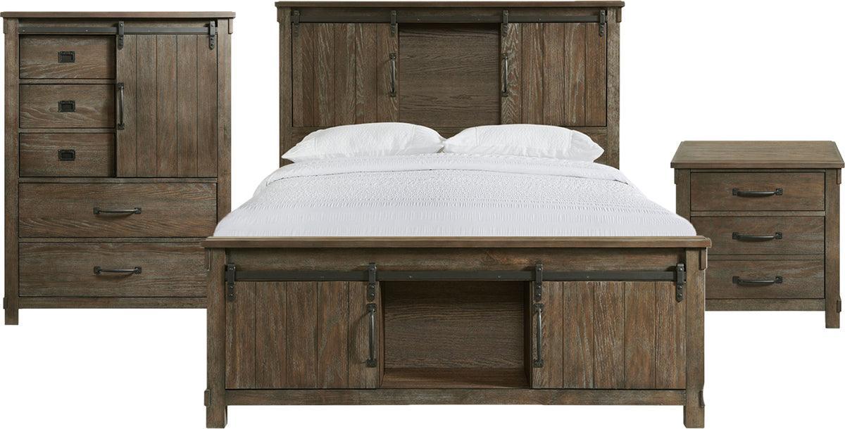 Elements Bedroom Sets - Jack Queen Platform Storage 3PC Bedroom Set