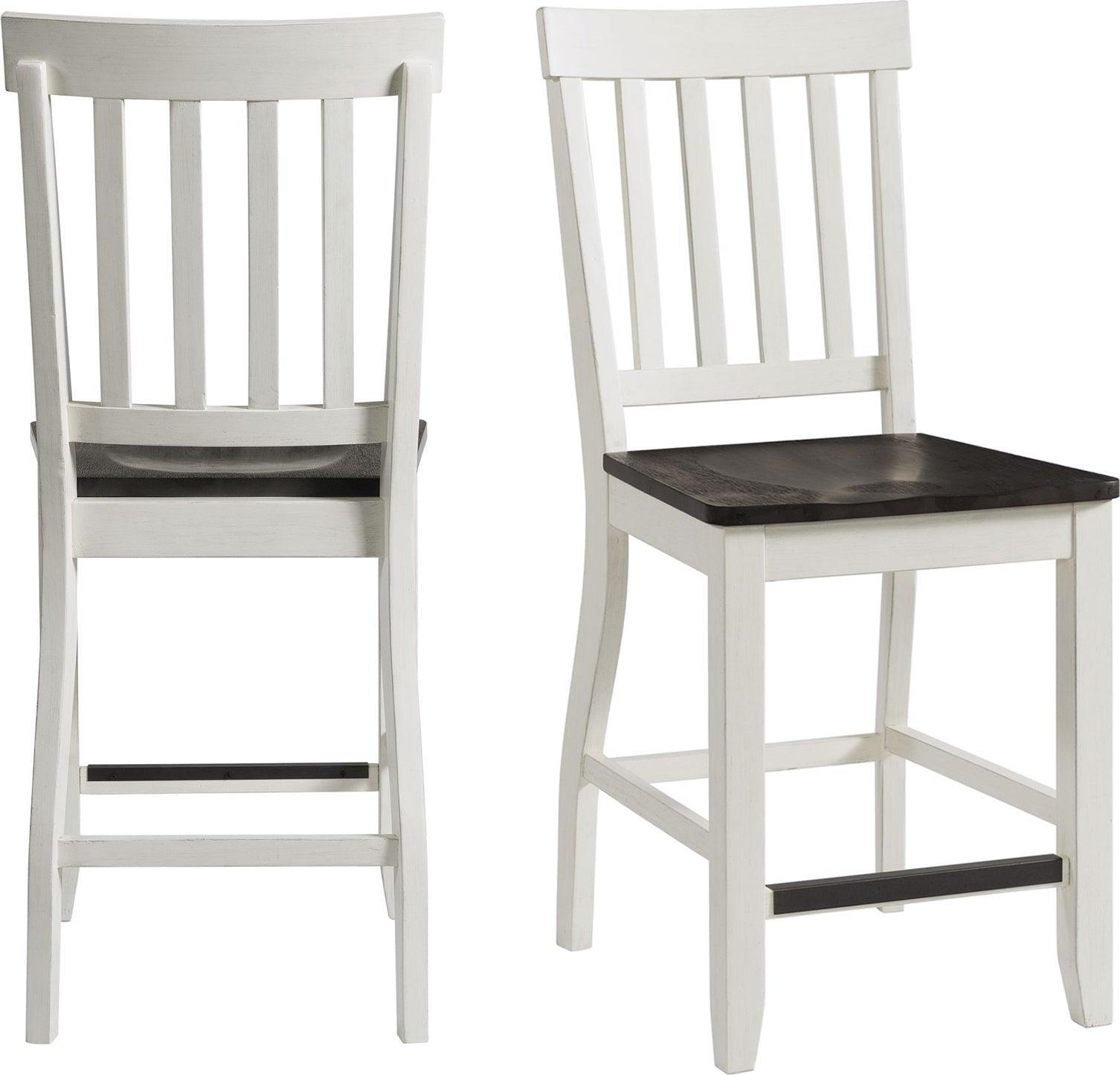 Elements Barstools - Jamison Two Tone Counter Height Side Chair Set (Set of 2)