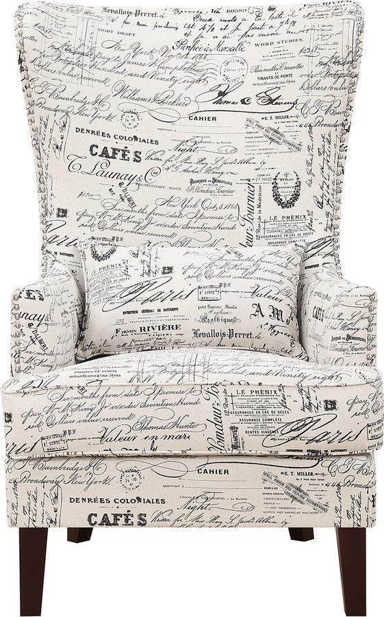 Script on sale wingback chair