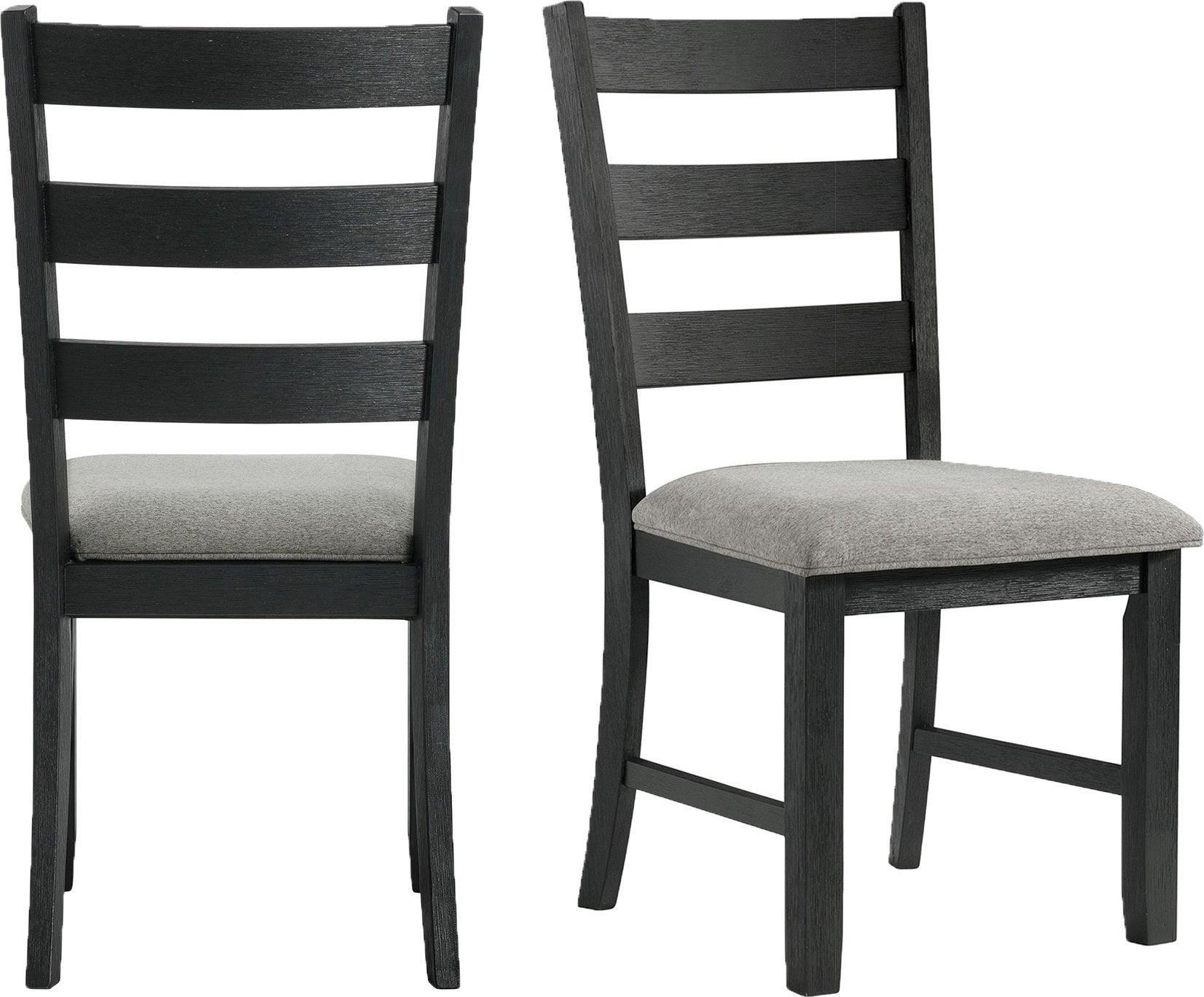 Elements Dining Chairs - Kona Standard Height Side Chair Set in Black