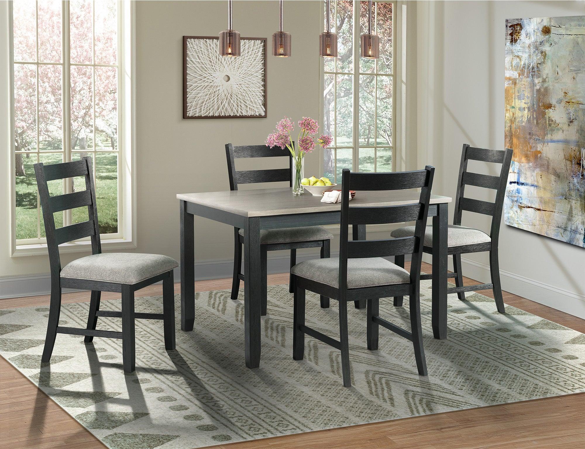 Elements Dining Chairs - Kona Standard Height Side Chair Set in Black