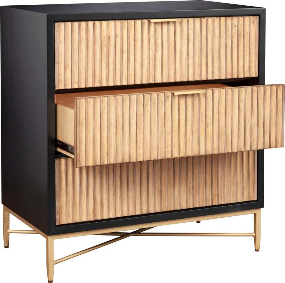 Alpine Furniture Chest of Drawers - Larsen Small Chest (Black)
