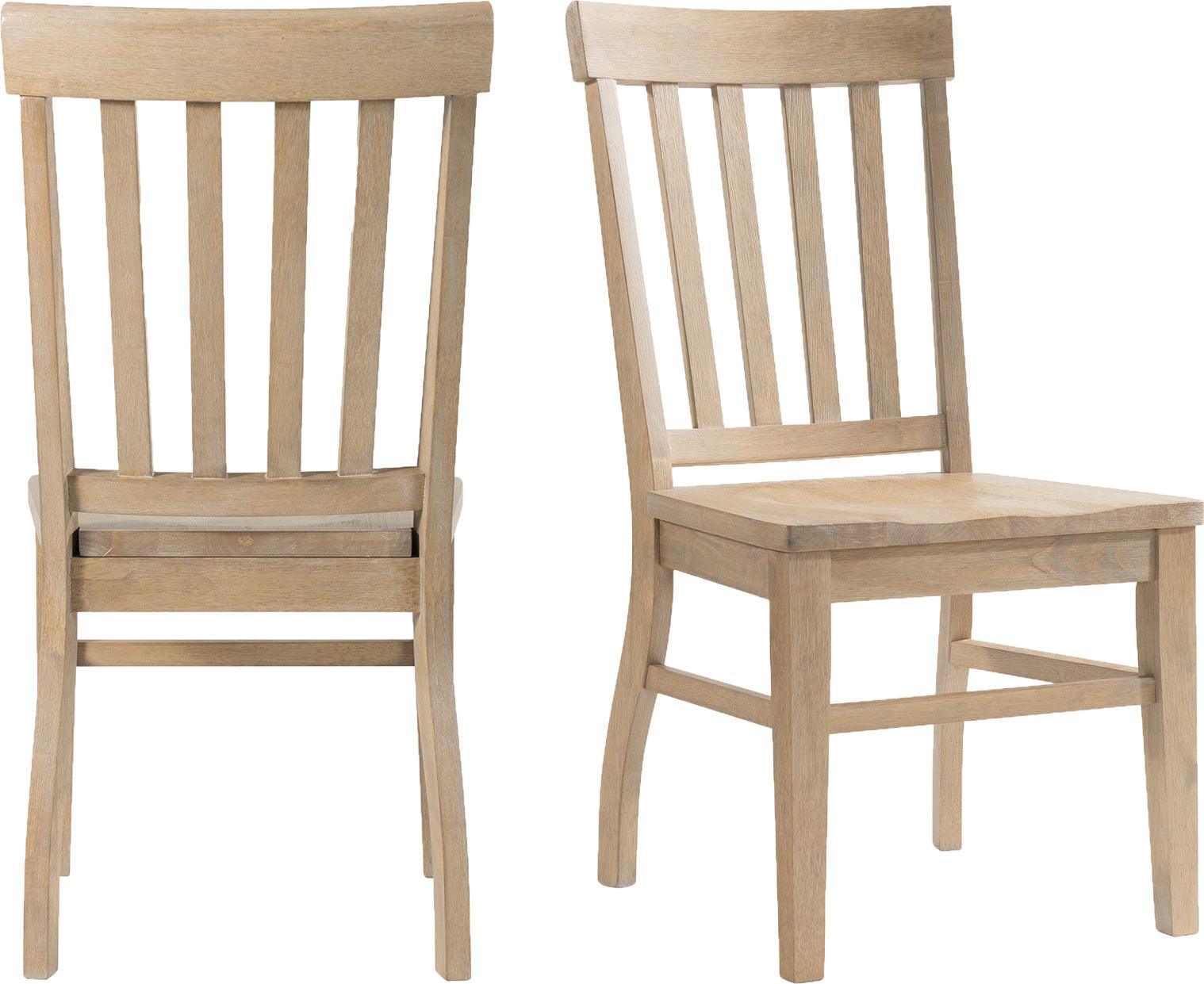 Elements Dining Chairs - Liam Slat Back Side Chair Set (Set of 2)